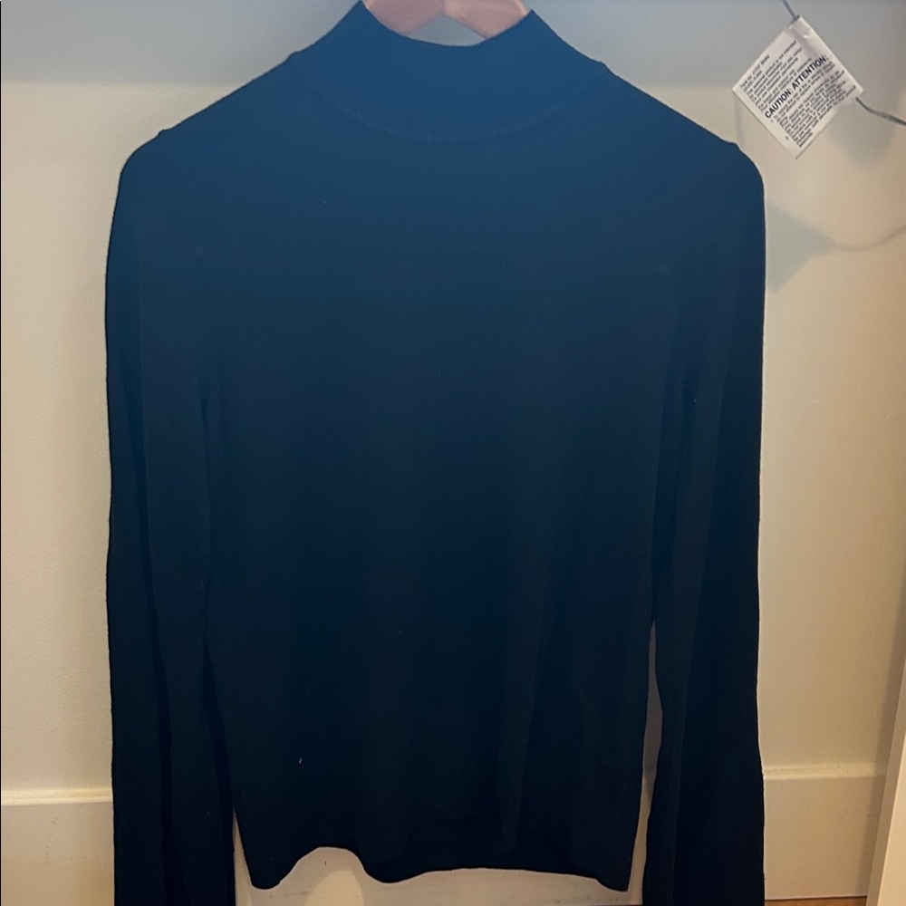 Black Mock Neck Top
